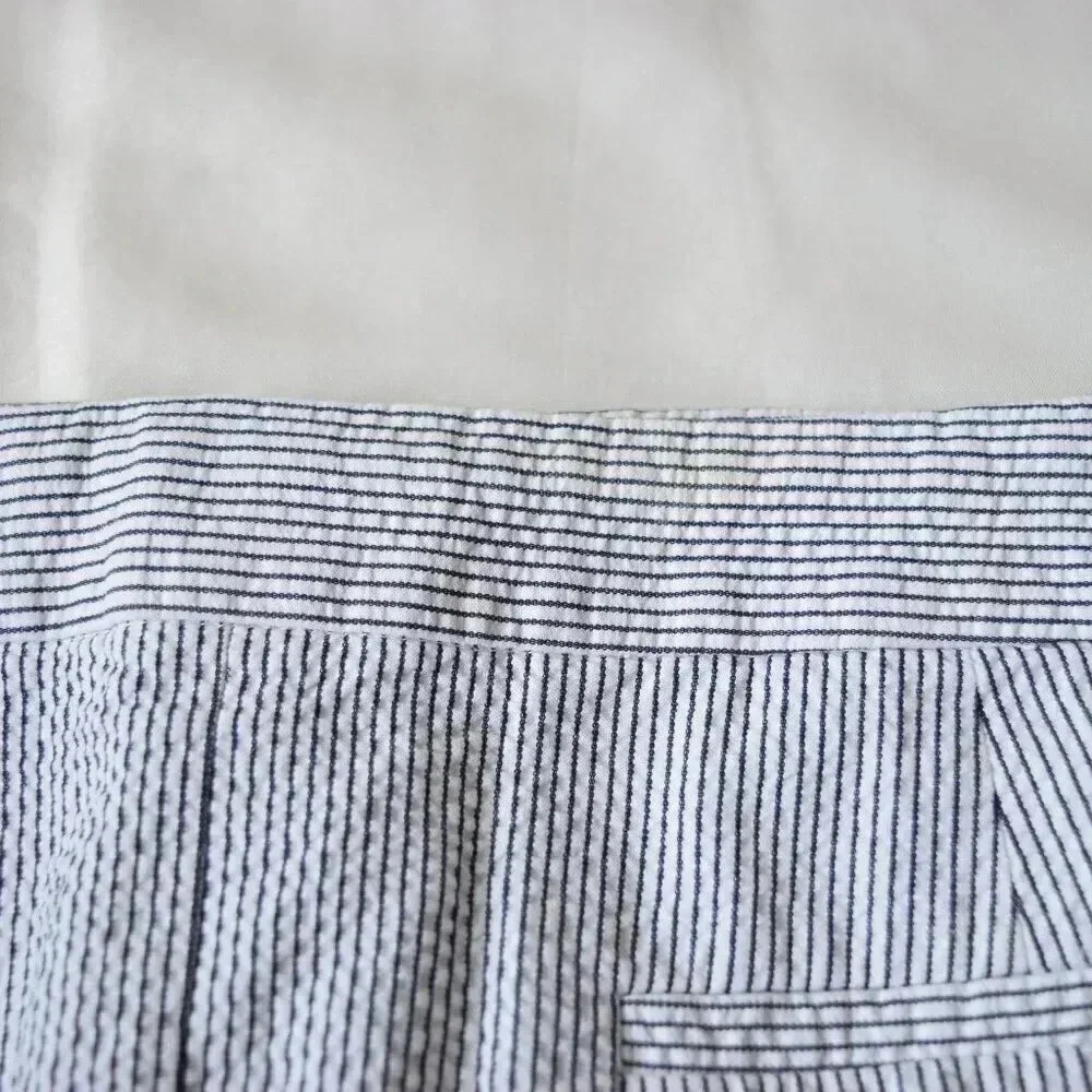 J.CREW Black & White Mini Skirt with Stripes Size 12